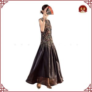Bộ Váy Liền Thân Màu Trơn Thêu Tua Rua Kim Sa Dày - BST Nữ Xuống Phố