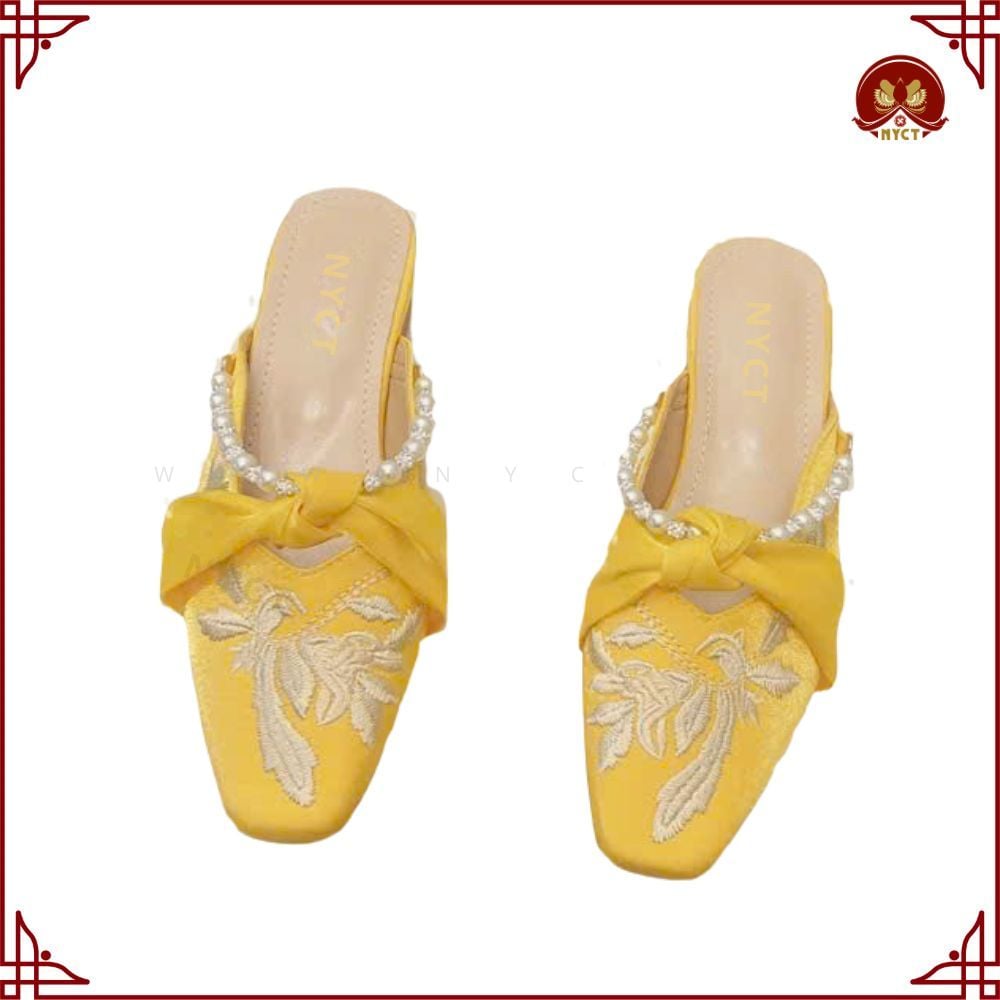 Giày Dép Thêu Hanfu Phong Cách Châu Á Mới NYCT - Dành Cho Nữ Xuống Phố - Ảnh 2