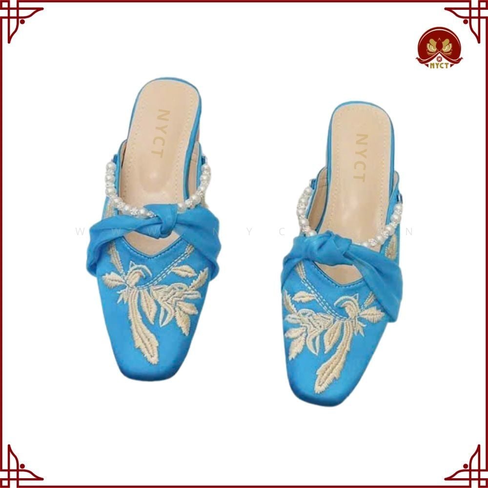 Giày Dép Thêu Hanfu Phong Cách Châu Á Mới NYCT - Dành Cho Nữ Xuống Phố - Ảnh 4