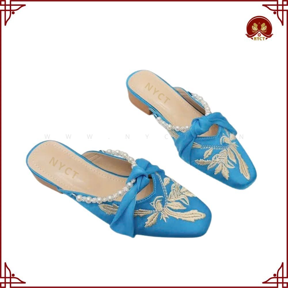 Giày Dép Thêu Hanfu Phong Cách Châu Á Mới NYCT - Dành Cho Nữ Xuống Phố - Ảnh 5