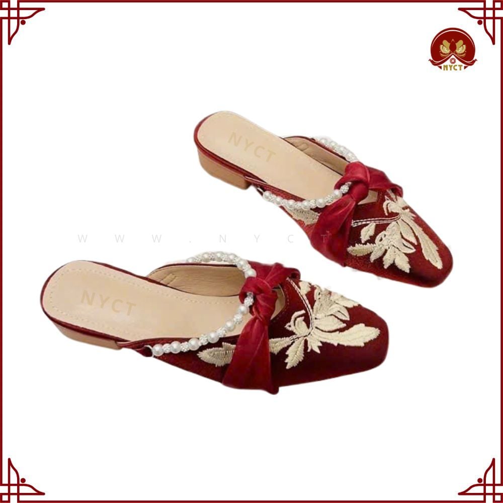 Giày Dép Thêu Hanfu Phong Cách Châu Á Mới NYCT - Dành Cho Nữ Xuống Phố - Ảnh 6