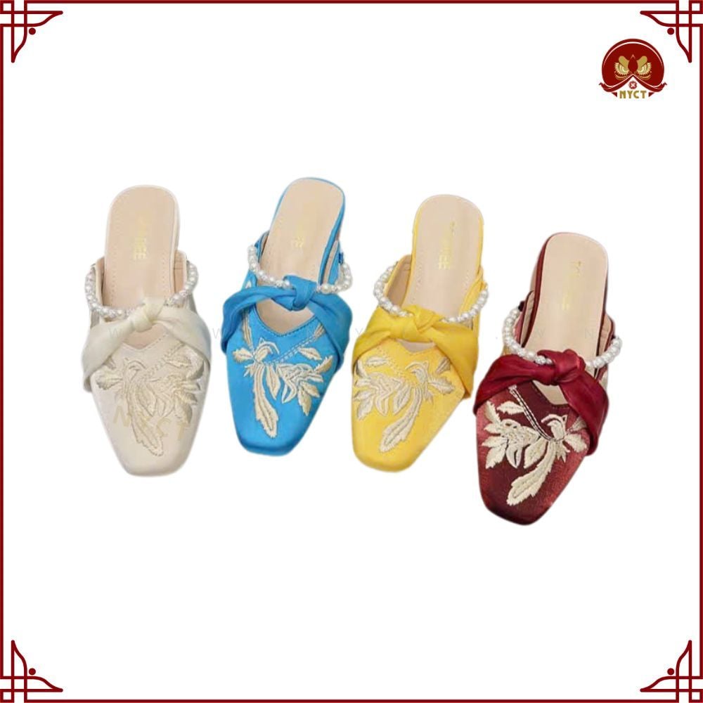 Giày Dép Thêu Hanfu Phong Cách Châu Á Mới NYCT - Dành Cho Nữ Xuống Phố