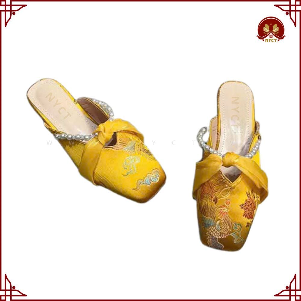 Giày Dép Thêu Hanfu Phong Cách Châu Á Mới NYCT - Dành Cho Nữ Xuống Phố - Ảnh 7