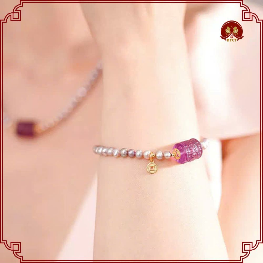 Vòng Tay Ngọc Trai Tự Nhiên - BST Trang Sức Nữ Lễ Hội - Ảnh 4
