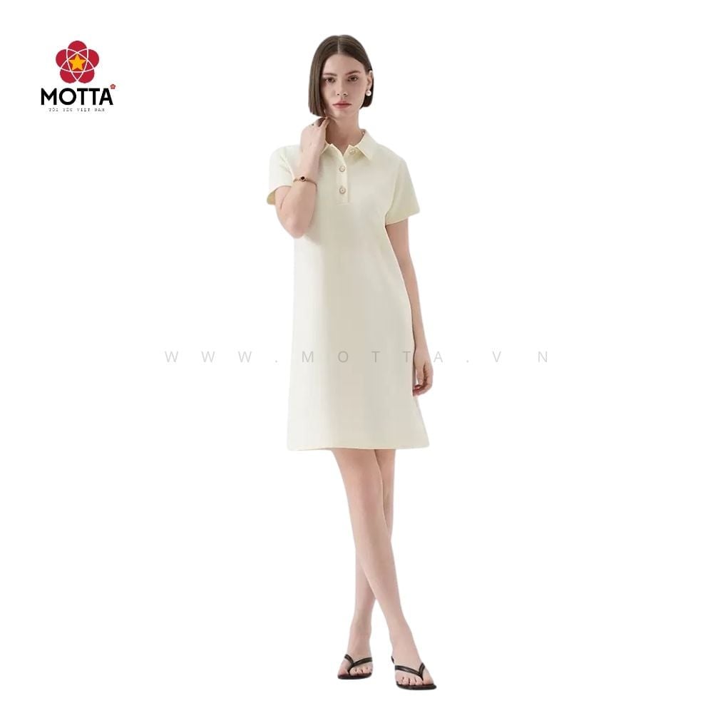 Váy Nữ Liền Cổ Polo Phong Cách Pháp Motta Dành Cho Nữ Xuống Phố - Ảnh 3