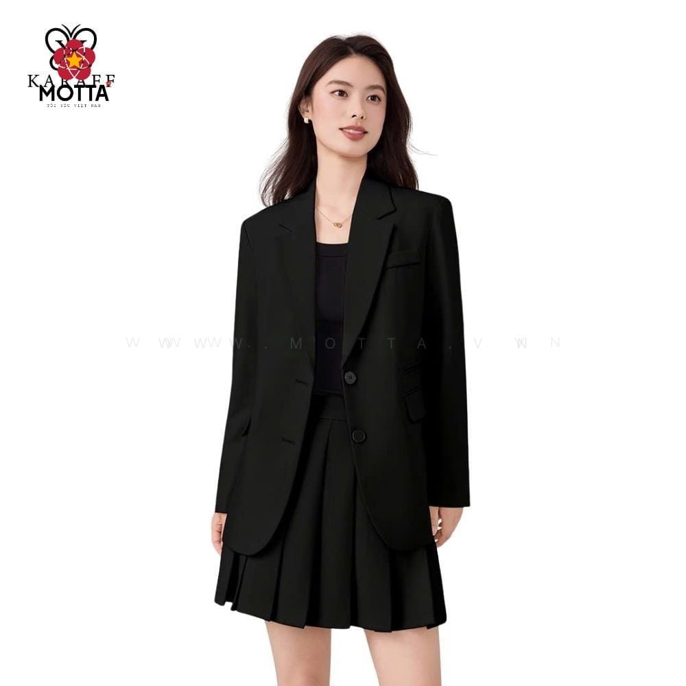 Bộ Vest Nữ Kèm Váy Xếp Ly Dành Cho Nữ Công Sở - Ảnh 3