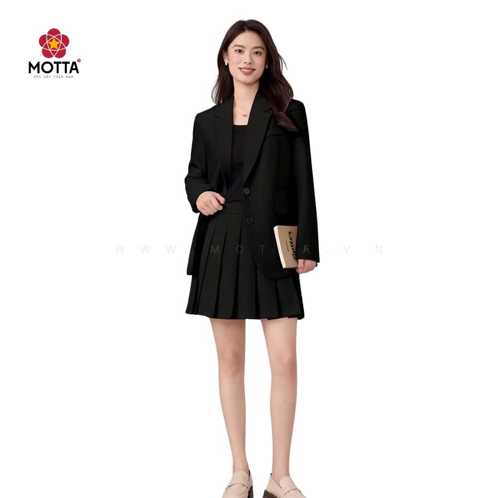 Bộ Vest Nữ Kèm Váy Xếp Ly Dành Cho Nữ Công Sở - Ảnh 7