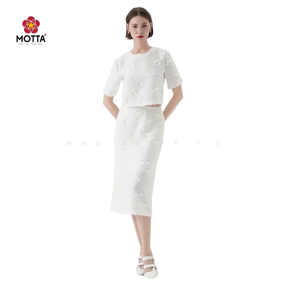 Bộ Váy Nữ Mùa Hè Jacquard Tua Rua Motta Dành Cho Nữ Xuống Phố - Ảnh 2