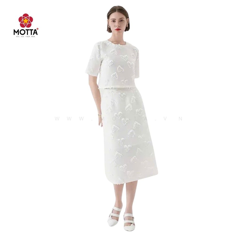 Bộ Váy Nữ Mùa Hè Jacquard Tua Rua Motta Dành Cho Nữ Xuống Phố - Ảnh 4
