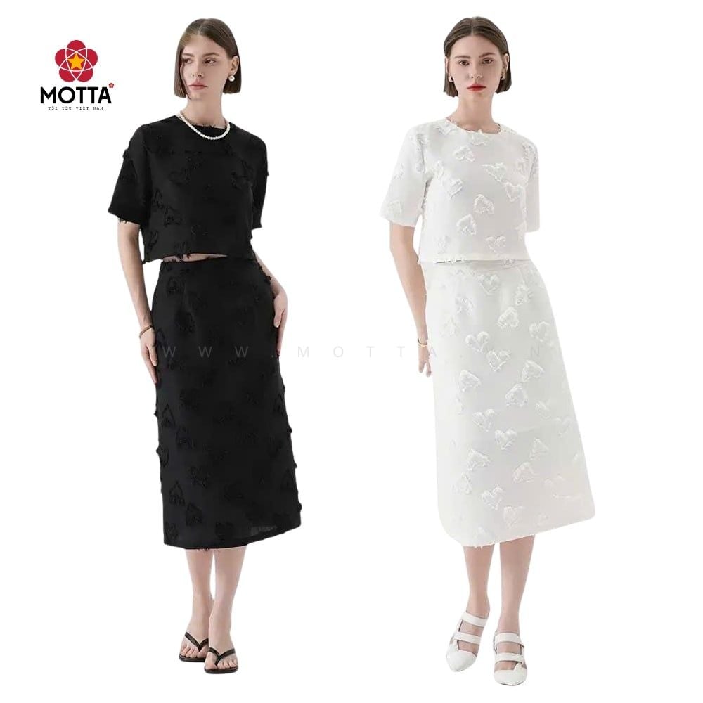 Bộ Váy Nữ Mùa Hè Jacquard Tua Rua Motta Dành Cho Nữ Xuống Phố - Ảnh 5
