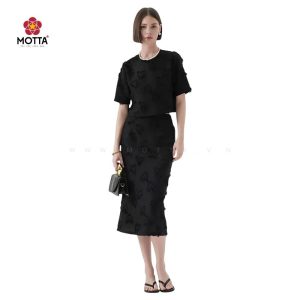 Bộ Váy Nữ Mùa Hè Jacquard Tua Rua Motta Dành Cho Nữ Xuống Phố