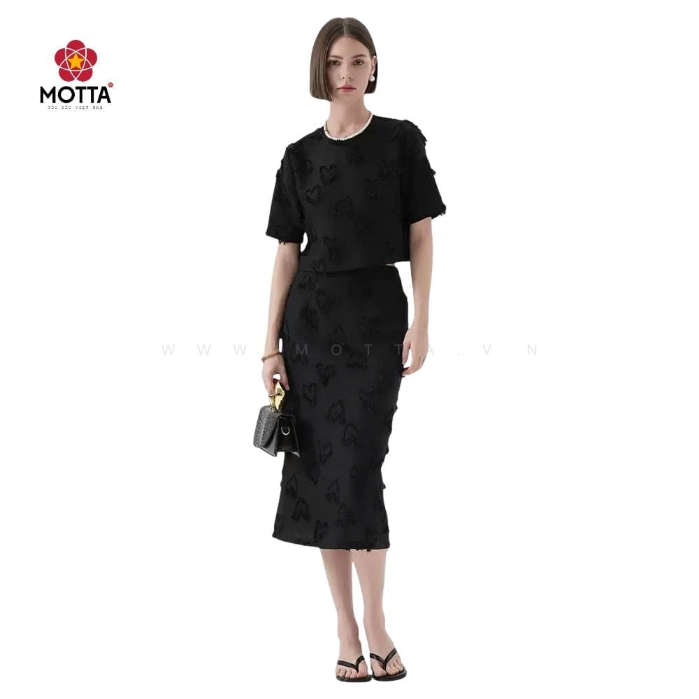 Bộ Váy Nữ Mùa Hè Jacquard Tua Rua Motta Dành Cho Nữ Xuống Phố