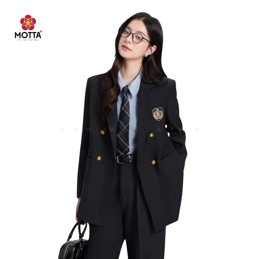 Bộ Vest Đen Nữ Motta Dành Cho Nữ Công Sở - Ảnh 3