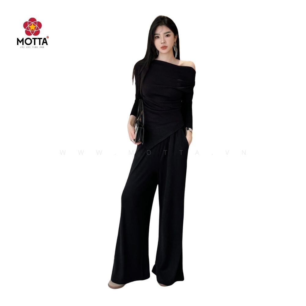 Set Bộ Áo & Quần Trễ Vai Motta Sang Trọng Dành Cho Nữ Sự Kiện, Công Sở, Xuống Phố