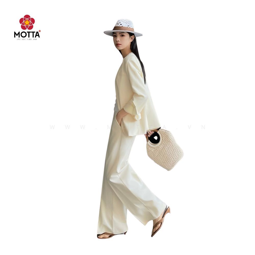 Set Vest Nữ Nâu Kem & Quần Ống Suông Thanh Lịch Dành Cho Nữ Công Sở, Sự Kiện - Ảnh 7
