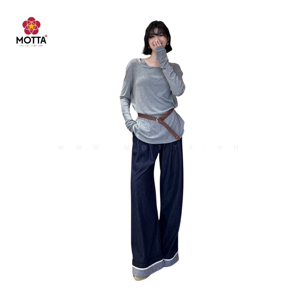 Set Áo Thiên Nhiên & Quần Suông Gập Lai Sang Trọng Dành Cho Nữ Xuống Phố - Ảnh 9