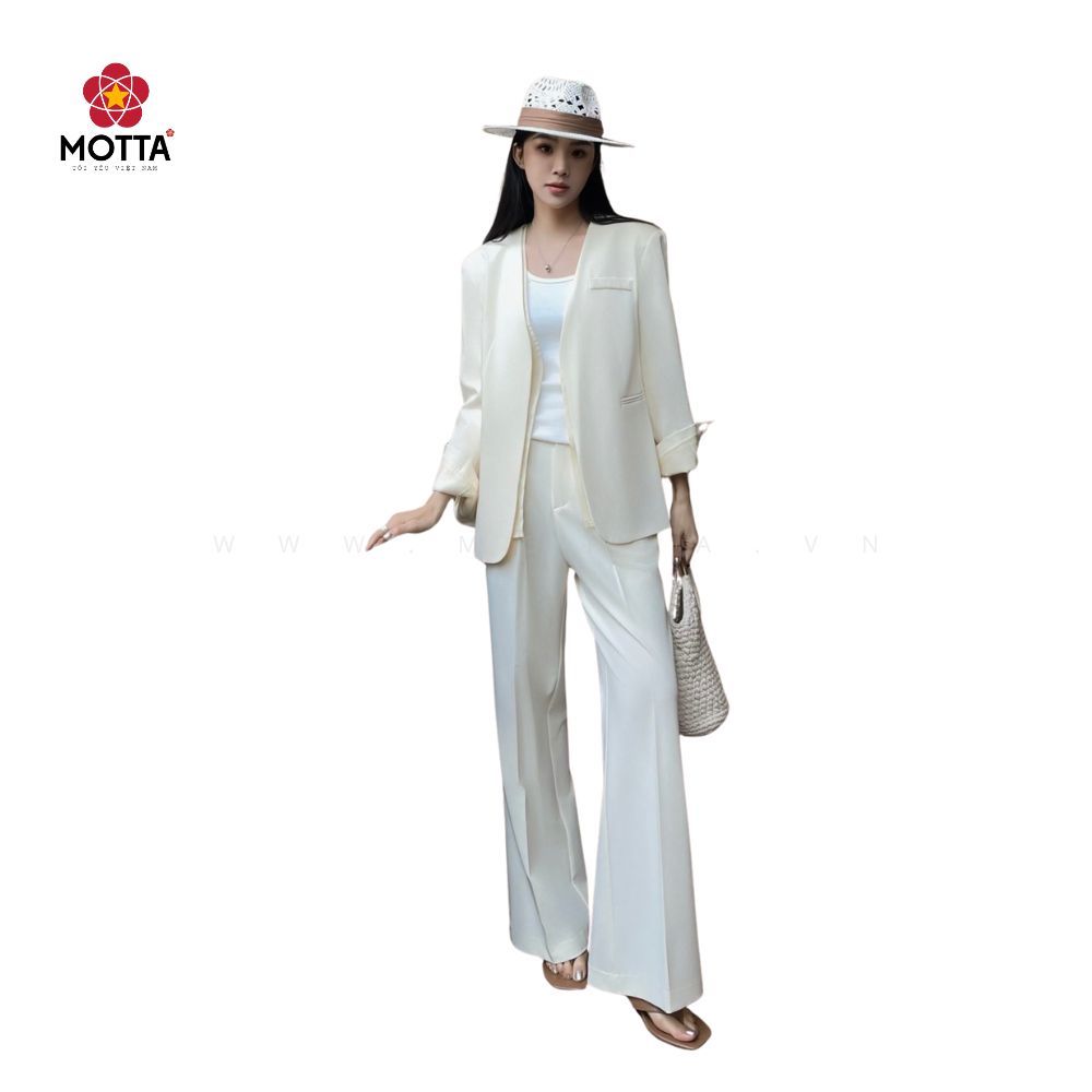 Set Vest Nữ Nâu Kem & Quần Ống Suông Thanh Lịch Dành Cho Nữ Công Sở, Sự Kiện