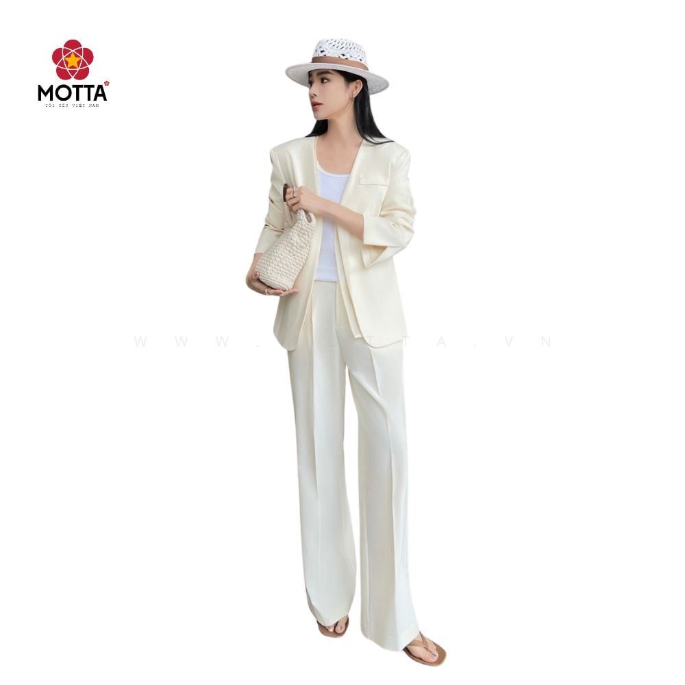 Set Vest Nữ Nâu Kem & Quần Ống Suông Thanh Lịch Dành Cho Nữ Công Sở, Sự Kiện - Ảnh 3