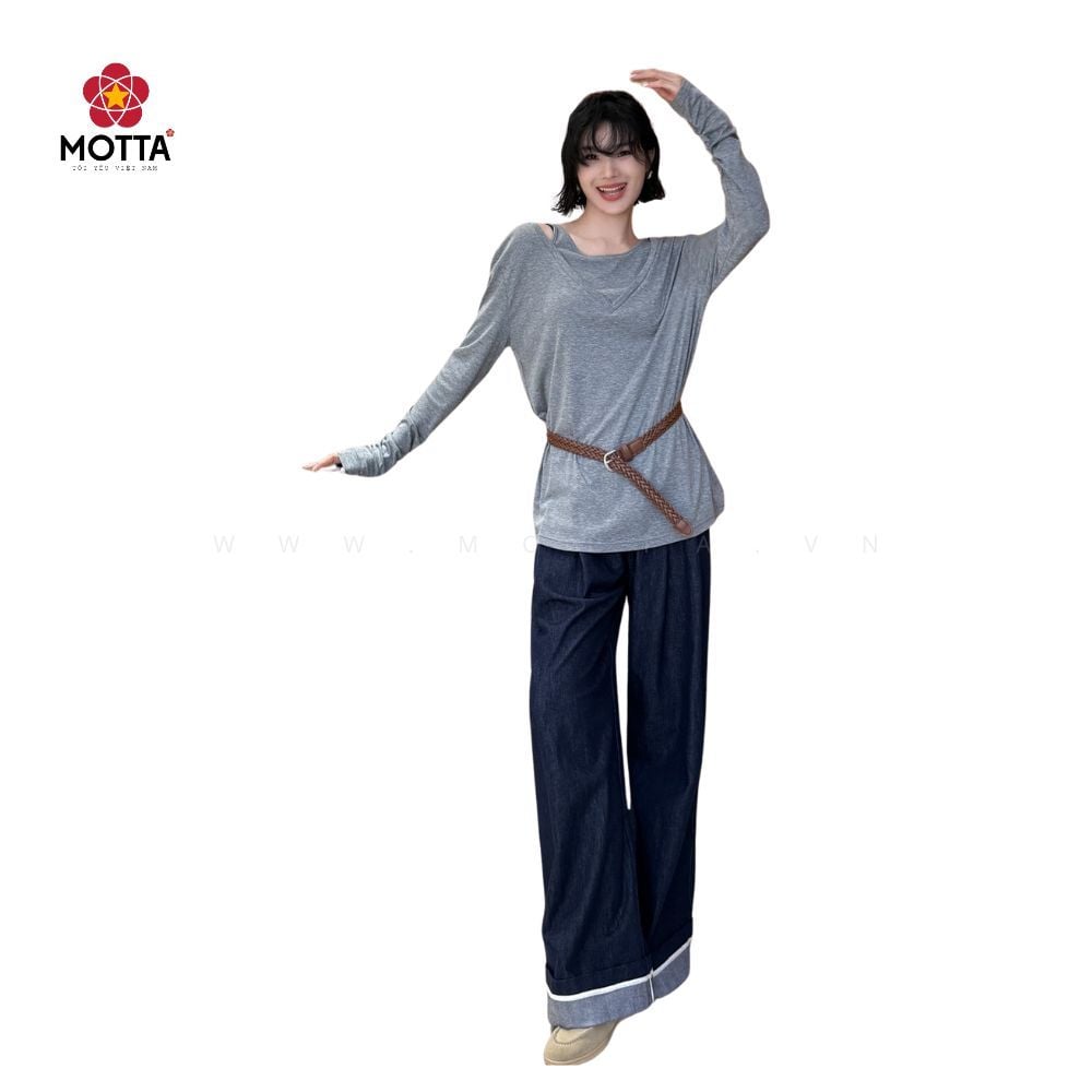Set Áo Thiên Nhiên & Quần Suông Gập Lai Sang Trọng Dành Cho Nữ Xuống Phố - Ảnh 8