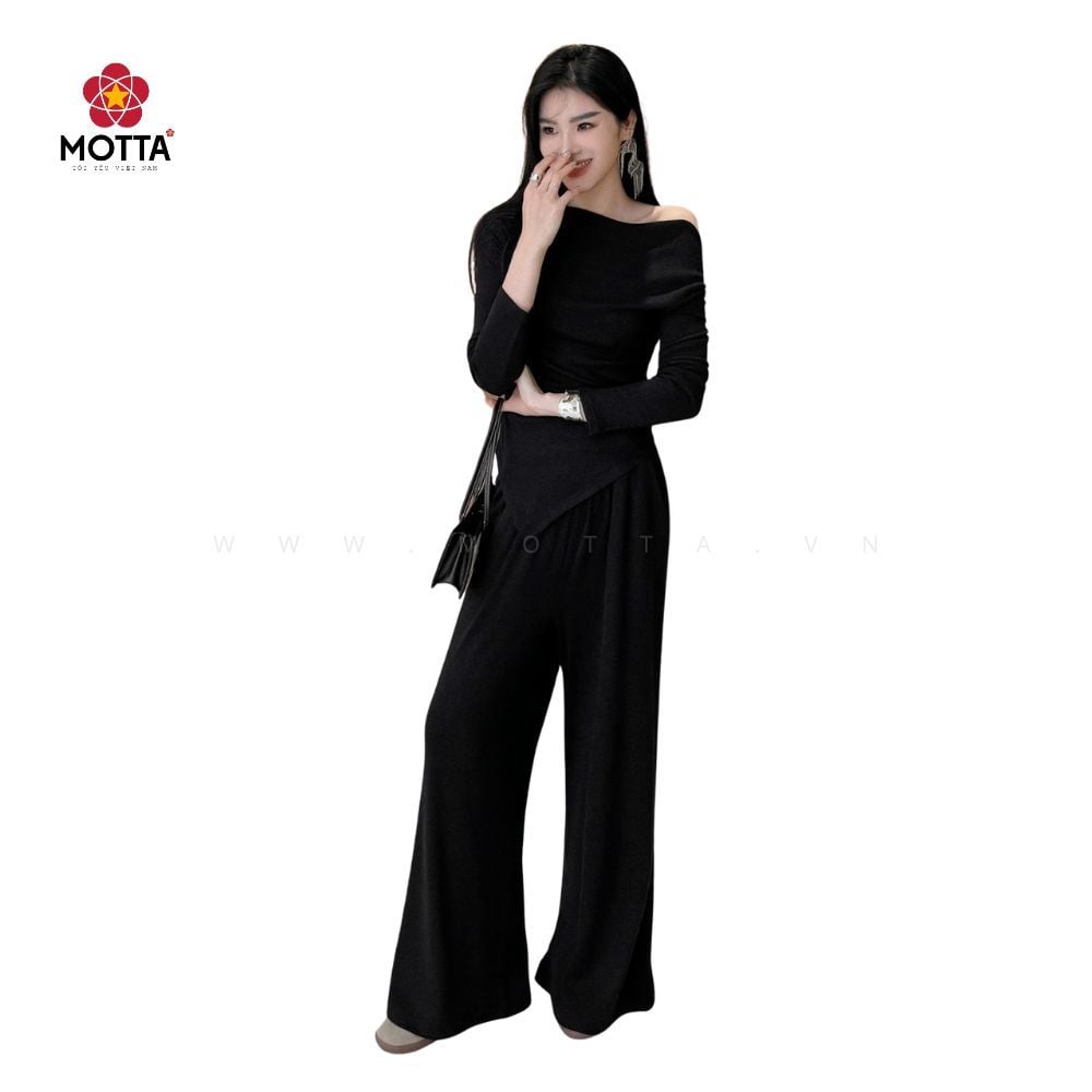 Set Bộ Áo & Quần Trễ Vai Motta Sang Trọng Dành Cho Nữ Sự Kiện, Công Sở, Xuống Phố - Ảnh 5