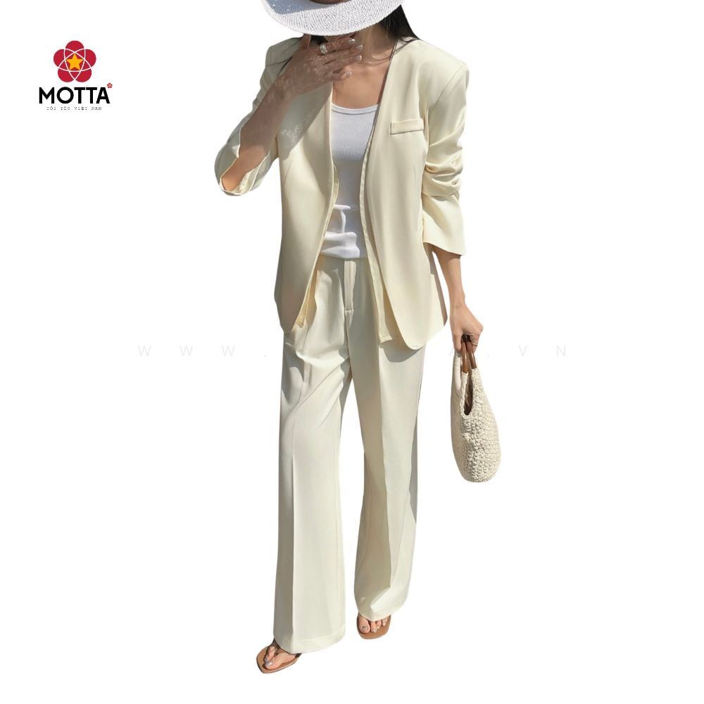 Set Vest Nữ Nâu Kem & Quần Ống Suông Thanh Lịch Dành Cho Nữ Công Sở, Sự Kiện - Ảnh 6