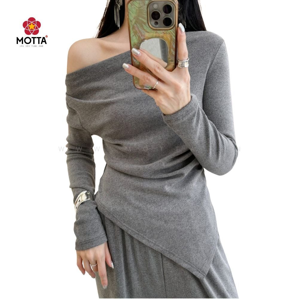 Set Bộ Áo & Quần Trễ Vai Motta Sang Trọng Dành Cho Nữ Sự Kiện, Công Sở, Xuống Phố - Ảnh 8