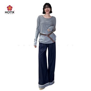 Set Áo Thiên Nhiên & Quần Suông Gập Lai Sang Trọng Dành Cho Nữ Xuống Phố