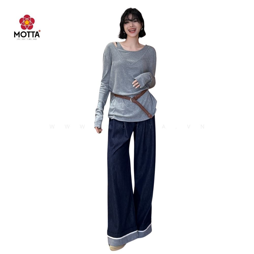Set Áo Thiên Nhiên & Quần Suông Gập Lai Sang Trọng Dành Cho Nữ Xuống Phố