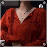 Vòng Cổ Mặt Dây Chuyền Ngọc Trắng Tự Nhiên Hetian - BST Trang Sức Nữ Lễ Hội - Ảnh 2